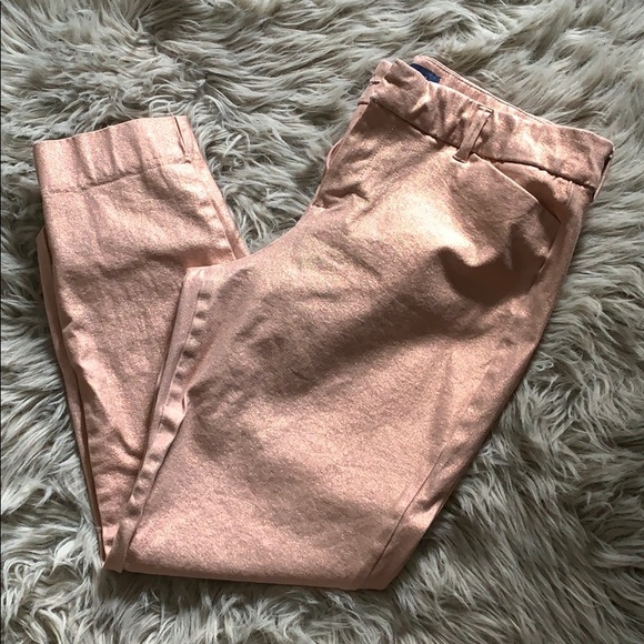 Old Navy Pants - Old navy sz 12 metallic pink mid rise pixie pants